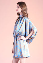 Load image into Gallery viewer, Blue Print Short Caftan Dress