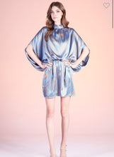 Load image into Gallery viewer, Blue Print Short Caftan Dress