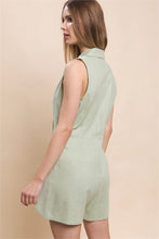 Load image into Gallery viewer, Linen Celery Romper
