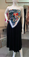 Load image into Gallery viewer, Blue Floral Silky Square Scarf