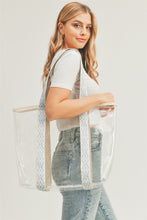 Load image into Gallery viewer, HAT CARRYING CLEAR TOTE BAG-BLUE