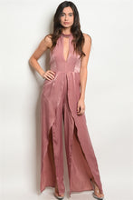 Load image into Gallery viewer, Mauve Satin Jumpsuit