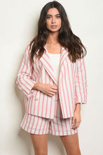 Load image into Gallery viewer, Stripes Blazer and Shorts Set
