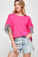 Load image into Gallery viewer, Fuchsia Ruffle Sleeves Top