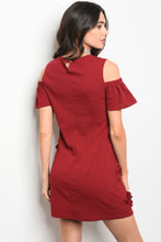 Load image into Gallery viewer, Bordeaux  Ruffle Dress