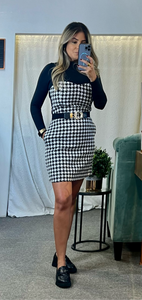 Houndstooth Mini Dress