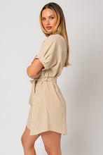 Load image into Gallery viewer, Half Sleeve Button Down Shirt Dress