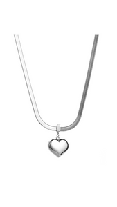 Heart Pendant Snake Chain Necklace