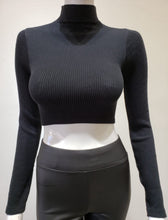 Load image into Gallery viewer, Ribbed Mock Neck Crop Top
