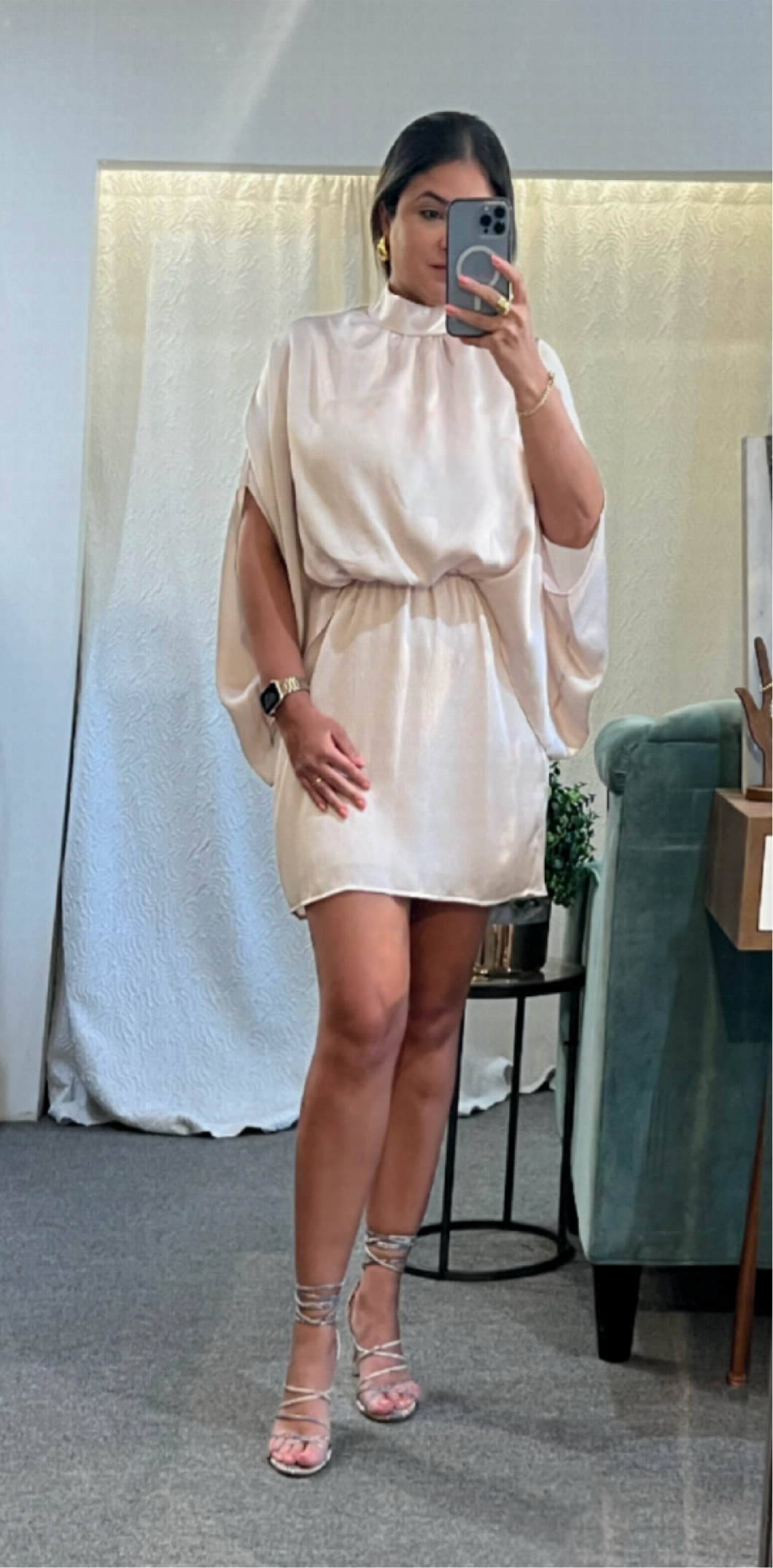 Champagne Short Caftan Dress