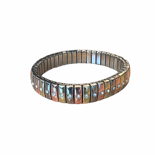 Zirconia Three Tone Bracelet
