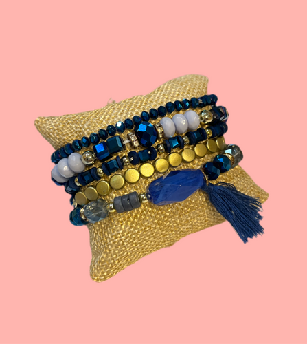 Royal blue bracelet set