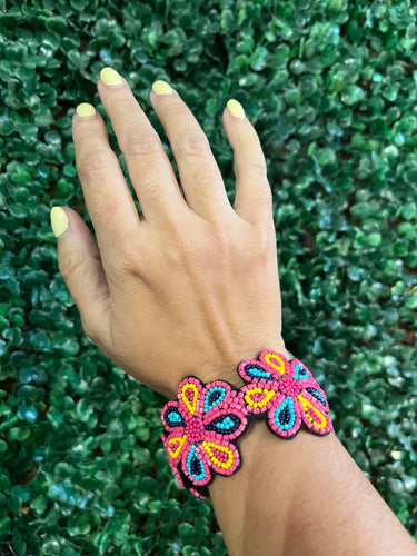 Flower Beads Cuff