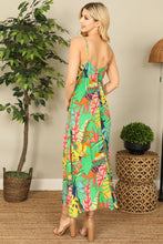 Load image into Gallery viewer, Tropical Green Maxi Dress