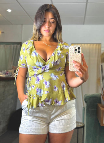 Floral Green Top