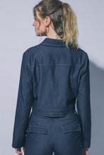 Load image into Gallery viewer, Dark Denim Cropped Jacket
