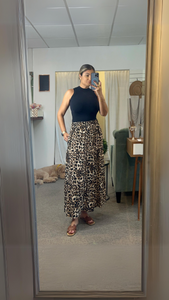 Leopard Print Maxi Skirt