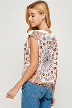 Load image into Gallery viewer, Paisley Ribbon Shoulder Top