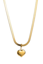 Load image into Gallery viewer, Heart Pendant Snake Chain Necklace
