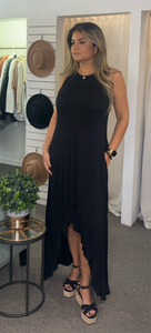 Black High-Low Maxi