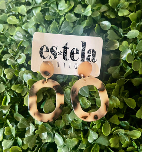 Resin Beige Earrings