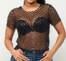 Load image into Gallery viewer, Mesh Beaded Sequin Top