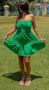 Twist Green Dress