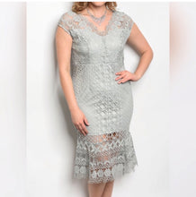 Load image into Gallery viewer, Guipure Gray Dress