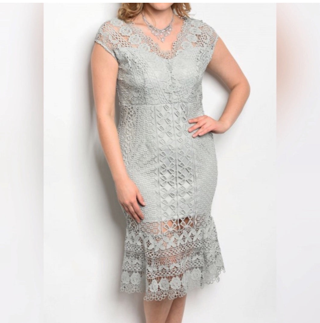 Guipure Gray Dress