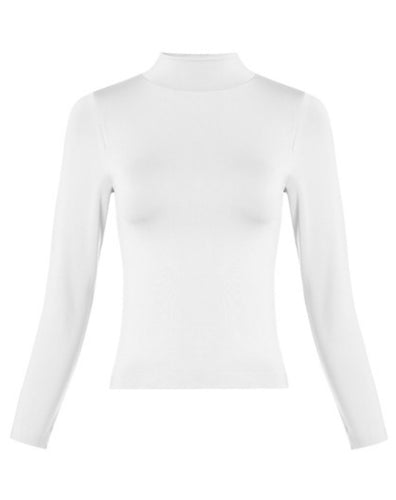 High Neck Smooth Long Sleeve Top