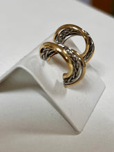Load image into Gallery viewer, Two Tone Layered Hoop Earrings