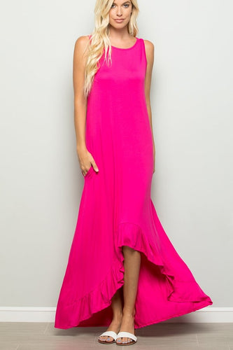 Fuchsia High Low Maxi