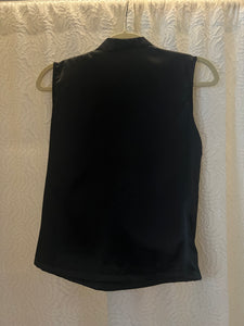 Satin Surplice Black Top