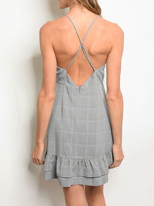Gray Plaid Dress