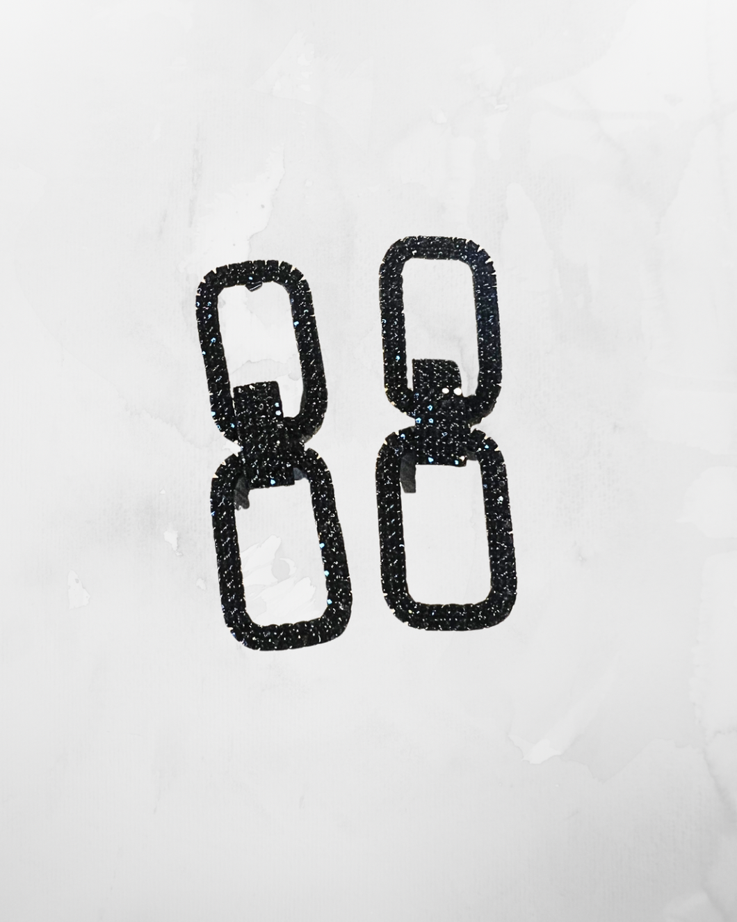 Black Rhinestones Earrings