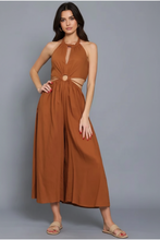 Load image into Gallery viewer, Halter Mocha Jumpsuit