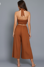 Load image into Gallery viewer, Halter Mocha Jumpsuit