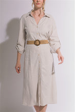Load image into Gallery viewer, Linen Blend Sand Dress