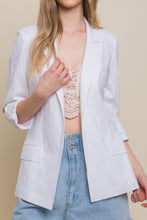 Load image into Gallery viewer, White Linen (blend) Blazer