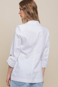 White Linen (blend) Blazer