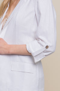 White Linen (blend) Blazer