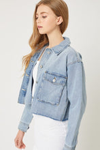 Load image into Gallery viewer, Cropped Denim Jacket