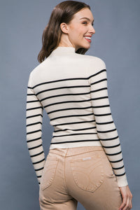 Mock Neck Sweater Top (Ivory)