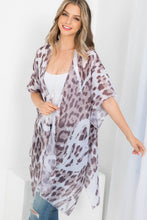 Load image into Gallery viewer, Gray Leopard and Hearts Cover Up