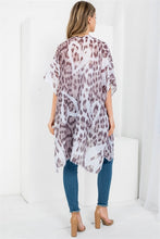 Load image into Gallery viewer, Gray Leopard and Hearts Cover Up