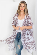 Load image into Gallery viewer, Gray Leopard and Hearts Cover Up