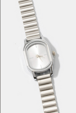Load image into Gallery viewer, Ribbed Cushion Metallic Band  Watch
