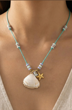 Load image into Gallery viewer, Sea Shell Cord Necklace