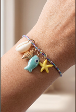 Load image into Gallery viewer, Sea Life Charms Cord Bracelet