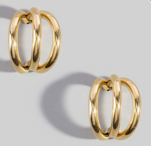 Load image into Gallery viewer, Stainless Steel Layered Tube Earrings